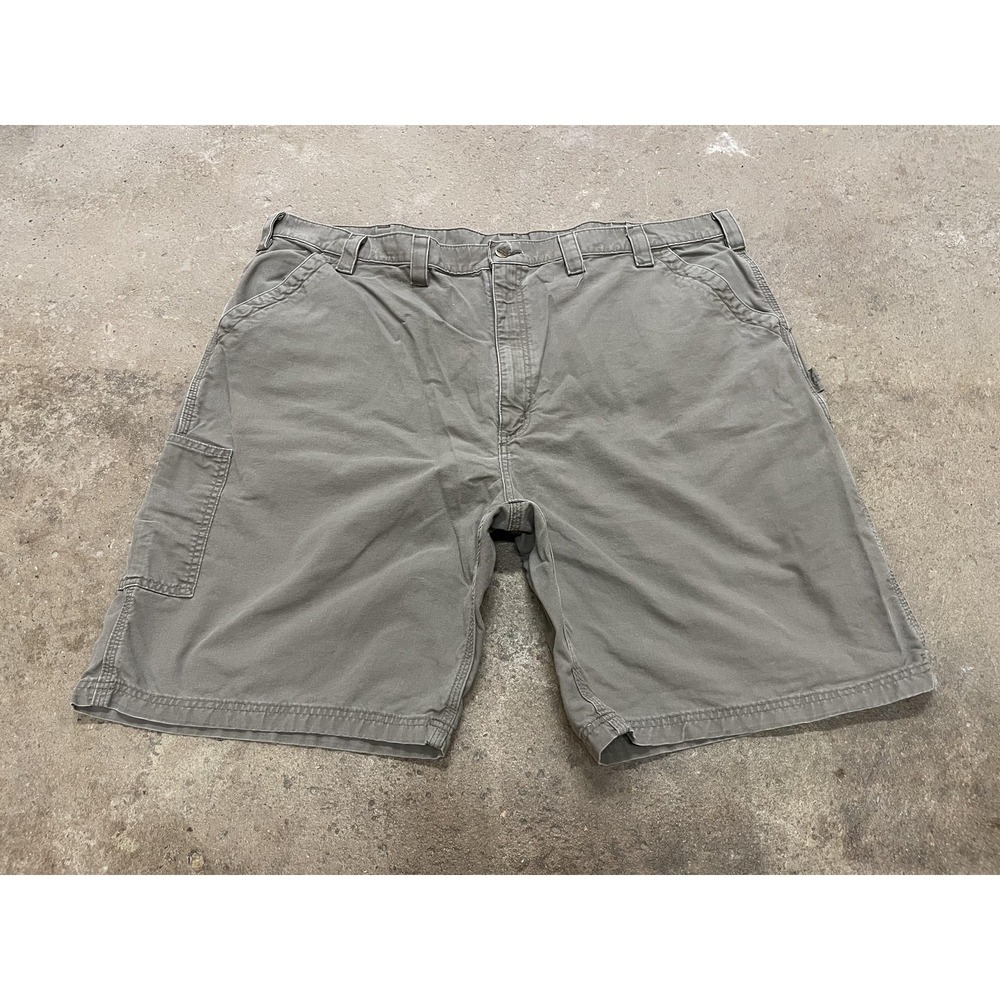 Carhartt Shorts Mens‎ 44 Gray Canvas Cargo Relaxed Fit Work Utility Pockets